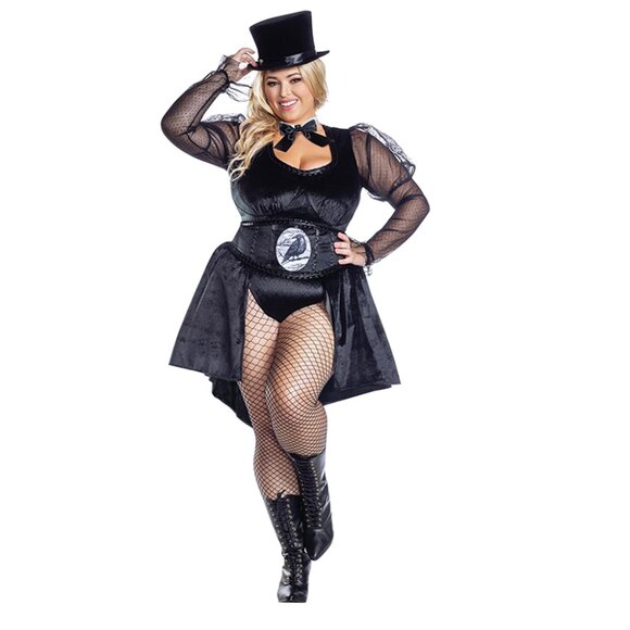 Plus Size Mistress Apothecaire Costume Set,  Raven Mistress Three-Piece Set - Picture 1 of 2